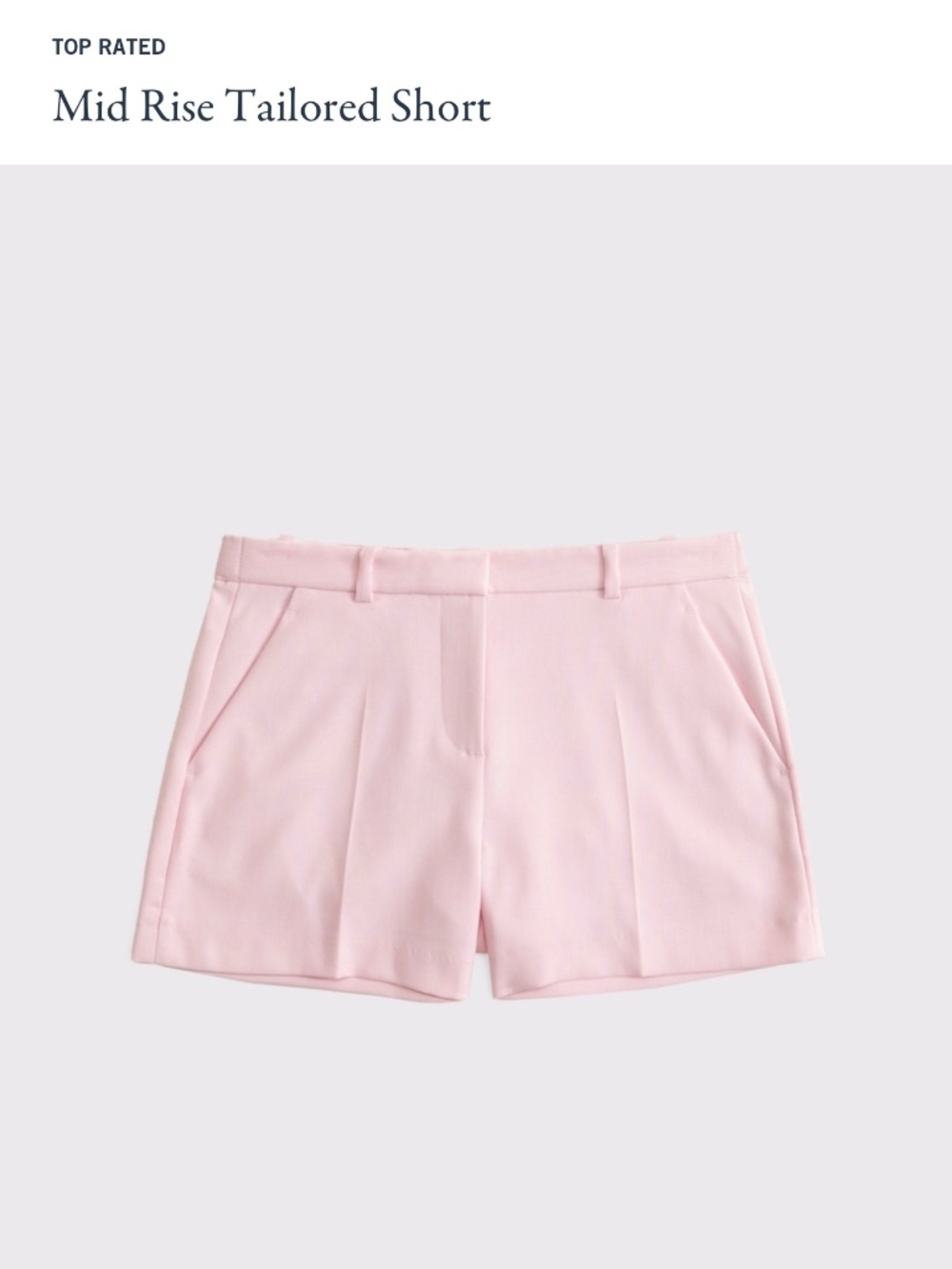 Abercrombie and Fitch Mid Rise Tailored Short